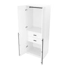 Manhattan Comfort Lee Modern 32" Wardrobe Closet in White - Set of 2 - 2-WC002-WH