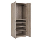 Manhattan Comfort Lee Modern 2-Piece Wardrobe Closet in Rustic Gray - 2-WC0023-GY