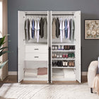 Manhattan Comfort Lee Modern 2-Piece Wardrobe Closet in White - 2-WC0023-WH