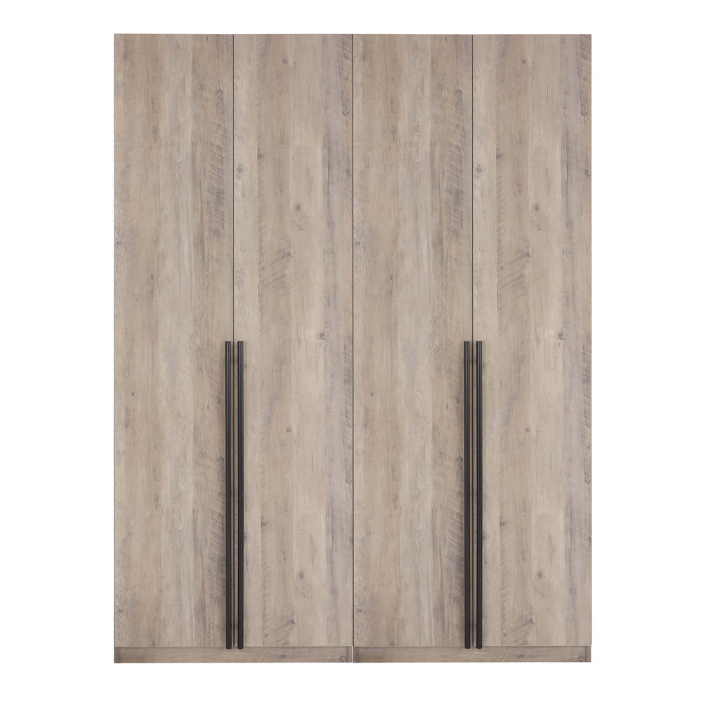 Manhattan Comfort Lee Modern 32" Wardrobe Closet in Rustic Gray - Set of 2
