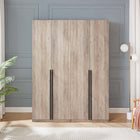 Manhattan Comfort Lee Modern 32" Wardrobe Closet in Rustic Gray - Set of 2 - 2-WC003-GY