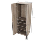 Manhattan Comfort Lee Modern 32" Wardrobe Closet in Rustic Gray - Set of 2 - 2-WC003-GY