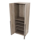 Manhattan Comfort Lee Modern 32" Wardrobe Closet in Rustic Gray - Set of 2 - 2-WC003-GY