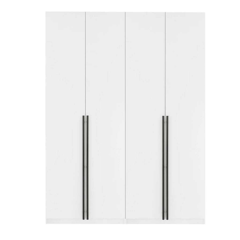 Manhattan Comfort Lee Modern 32" Wardrobe Closet in White - Set of 2
