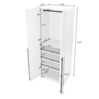 Manhattan Comfort Lee Modern 32" Wardrobe Closet in White - Set of 2 - 2-WC003-WH