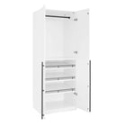 Manhattan Comfort Lee Modern 32" Wardrobe Closet in White - Set of 2 - 2-WC003-WH