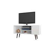 Manhattan Comfort Liberty Mid-Century Modern 53" TV Stand in White
