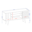 Manhattan Comfort Liberty Mid-Century Modern 53" TV Stand in White