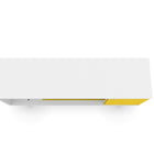 Manhattan Comfort Liberty Mid-Century Modern 53" TV Stand in White and Yellow