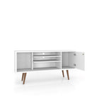 Manhattan Comfort Liberty Mid-Century Modern 53" TV Stand in Natural and White