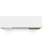 Manhattan Comfort Liberty Mid-Century Modern 53" TV Stand in White and Rustic Brown