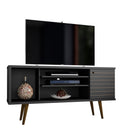 Manhattan Comfort Liberty Mid-Century Modern 53" TV Stand in Black