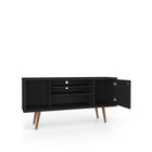 Manhattan Comfort Liberty Mid-Century Modern 53" TV Stand in Black