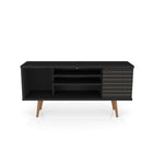 Manhattan Comfort Liberty Mid-Century Modern 53" TV Stand in Black