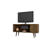 Manhattan Comfort Liberty Mid-Century Modern 53" TV Stand in Rustic Brown