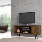 Manhattan Comfort Liberty Mid-Century Modern 53" TV Stand in Rustic Brown