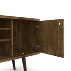 Manhattan Comfort Liberty Mid-Century Modern 53" TV Stand in Rustic Brown