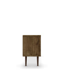 Manhattan Comfort Liberty Mid-Century Modern 53" TV Stand in Rustic Brown and Blue Slate