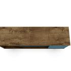 Manhattan Comfort Liberty Mid-Century Modern 53" TV Stand in Rustic Brown and Blue Slate