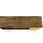 Manhattan Comfort Liberty Mid-Century Modern 53" TV Stand in Rustic Brown and Yellow