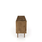Manhattan Comfort Liberty Mid-Century Modern 53" TV Stand in Rustic Brown and Natural