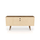 Manhattan Comfort Liberty Mid-Century Modern 53" TV Stand in Rustic Brown and Natural