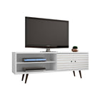 Manhattan Comfort Liberty Mid-Century Modern 63" TV Stand in White