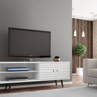 Manhattan Comfort Liberty Mid-Century Modern 63" TV Stand in White