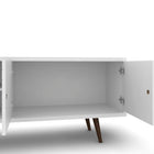 Manhattan Comfort Liberty Mid-Century Modern 63" TV Stand in White