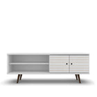 Manhattan Comfort Liberty Mid-Century Modern 63" TV Stand in White