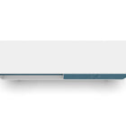 Manhattan Comfort Liberty Mid-Century Modern 63" TV Stand in Blue Slate and White
