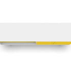 Manhattan Comfort Liberty Mid-Century Modern 63" TV Stand in White and Yellow