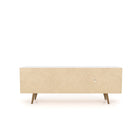 Manhattan Comfort Liberty Mid-Century Modern 63" TV Stand in Natural and White