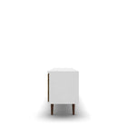 Manhattan Comfort Liberty Mid-Century Modern 63" TV Stand in White and Rustic Brown