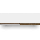 Manhattan Comfort Liberty Mid-Century Modern 63" TV Stand in White and Rustic Brown