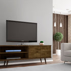 Manhattan Comfort Liberty Mid-Century Modern 63" TV Stand in Rustic Brown