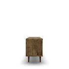 Manhattan Comfort Liberty Mid-Century Modern 63" TV Stand in Rustic Brown and Yellow