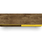 Manhattan Comfort Liberty Mid-Century Modern 63" TV Stand in Rustic Brown and Yellow