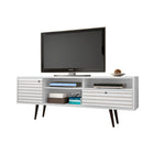 Manhattan Comfort Liberty Mid-Century Modern 71" TV Stand in White