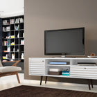 Manhattan Comfort Liberty Mid-Century Modern 71" TV Stand in White
