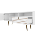 Manhattan Comfort Liberty Mid-Century Modern 71" TV Stand in White