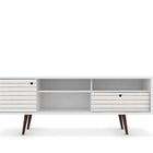 Manhattan Comfort Liberty Mid-Century Modern 71" TV Stand in White