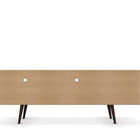 Manhattan Comfort Liberty Mid-Century Modern 71" TV Stand in Blue Slate and White