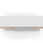 Manhattan Comfort Liberty Mid-Century Modern 71" TV Stand in Natural and White