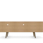 Manhattan Comfort Liberty Mid-Century Modern 71" TV Stand in Natural and White