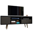 Manhattan Comfort Liberty Mid-Century Modern 71" TV Stand in Black