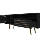 Manhattan Comfort Liberty Mid-Century Modern 71" TV Stand in Black