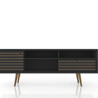Manhattan Comfort Liberty Mid-Century Modern 71" TV Stand in Black