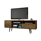 Manhattan Comfort Liberty Mid-Century Modern 71" TV Stand in Rustic Brown