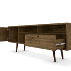 Manhattan Comfort Liberty Mid-Century Modern 71" TV Stand in Rustic Brown